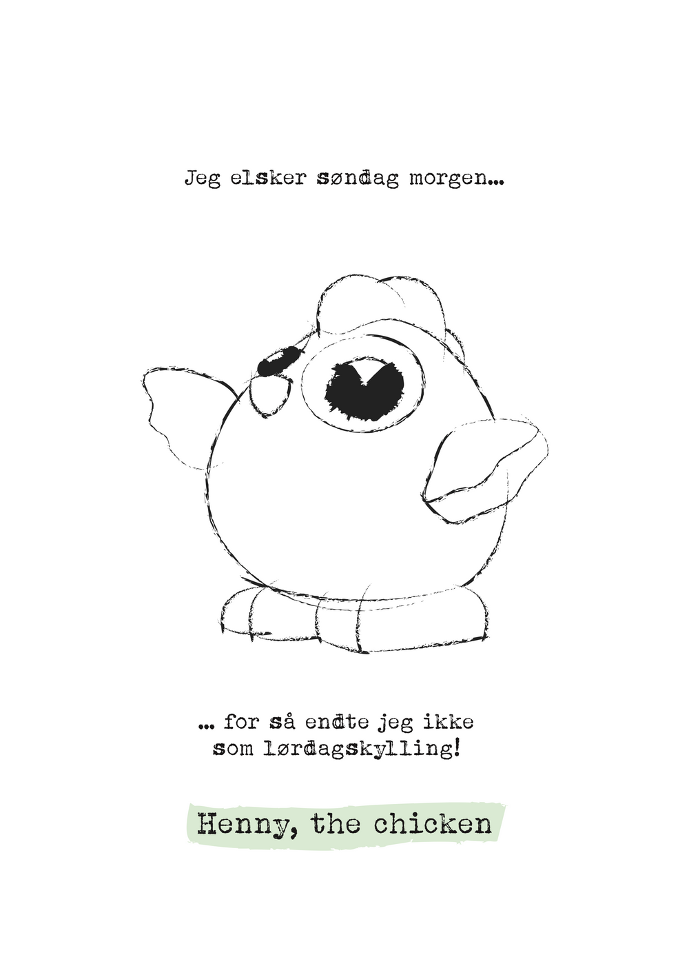 Postkort - Henny